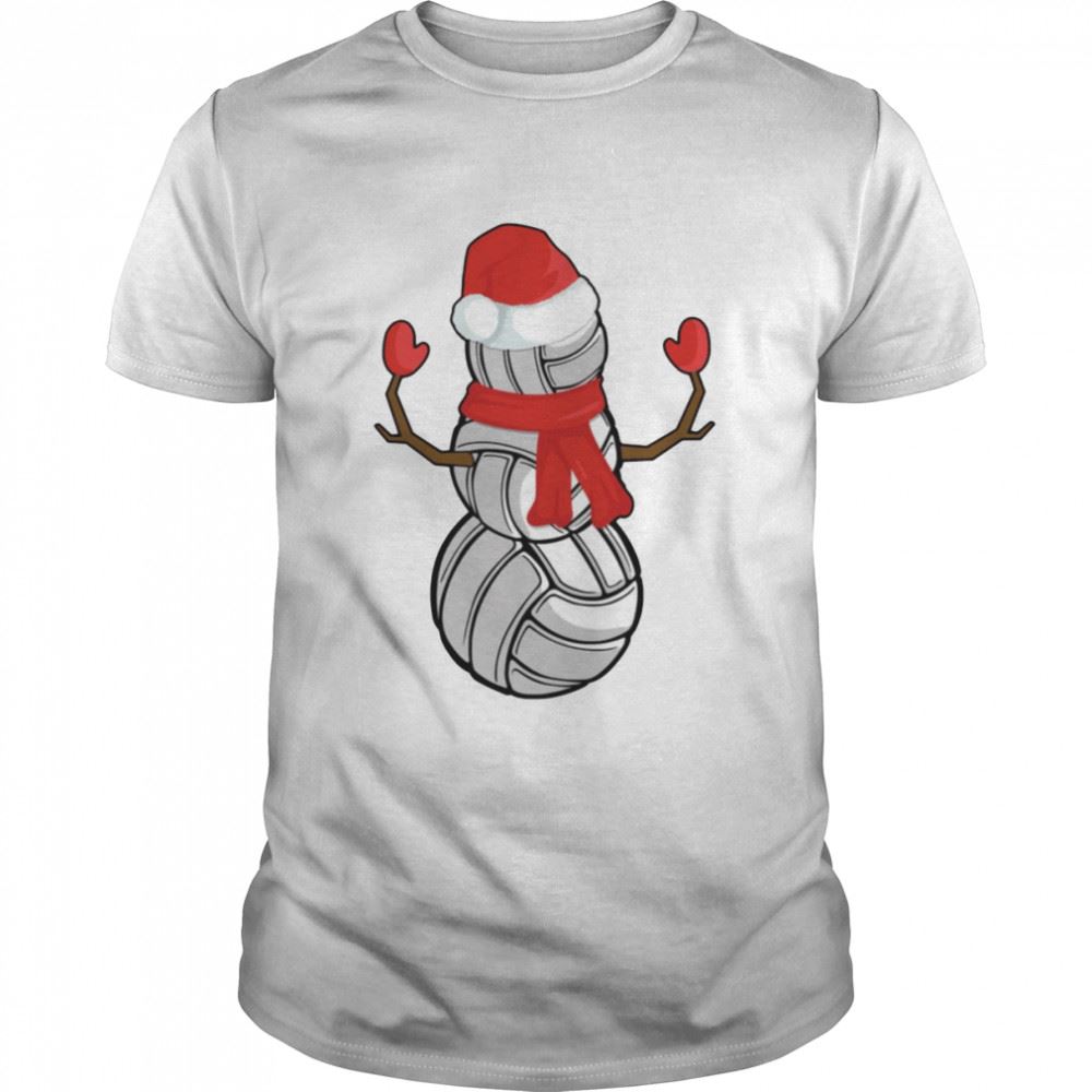 Great Volleyball Balls Snowman Funny Christmas Shirt 