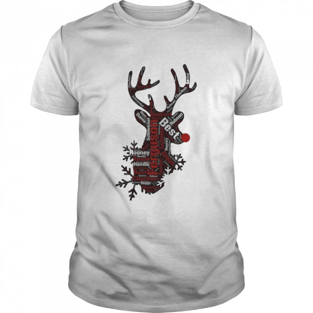 Happy Xmas Reindeer Manchester United Football Shirt 