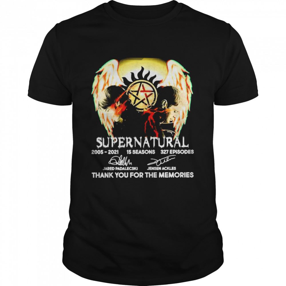 Happy 2005 2021 Supernatural Signature Thank You For The Memories Shirt 