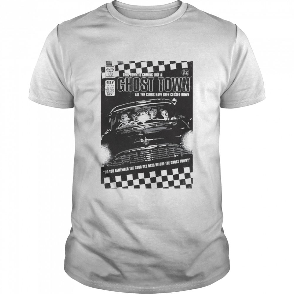 Interesting Black And White Ghost Town Vintage Halloween Shirt 