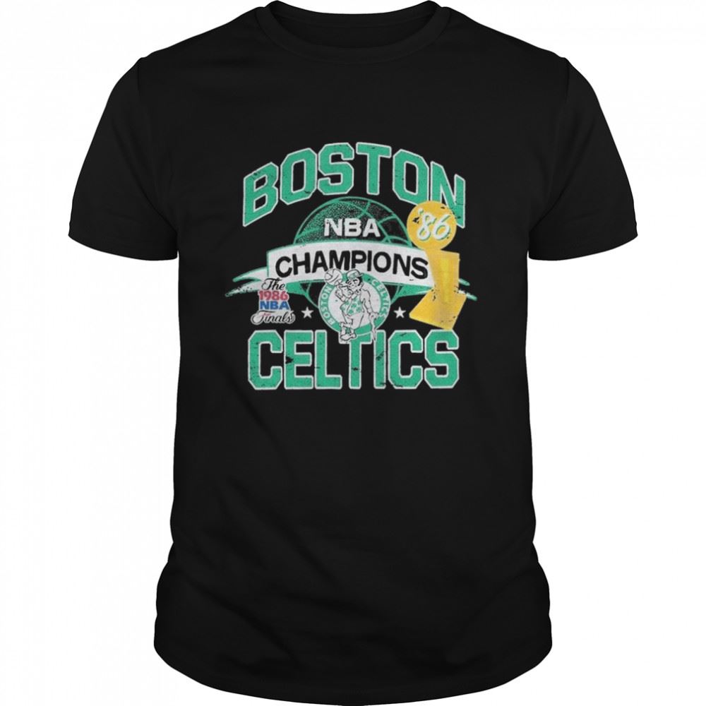 Amazing Boston Celtics Mitchell Ness Nba Champs History Vintage T-shirt 