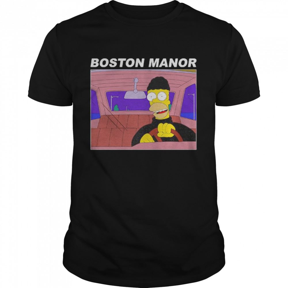 Awesome Boston Manor Homer Simpson Stealing Car Unisex T-shirt 