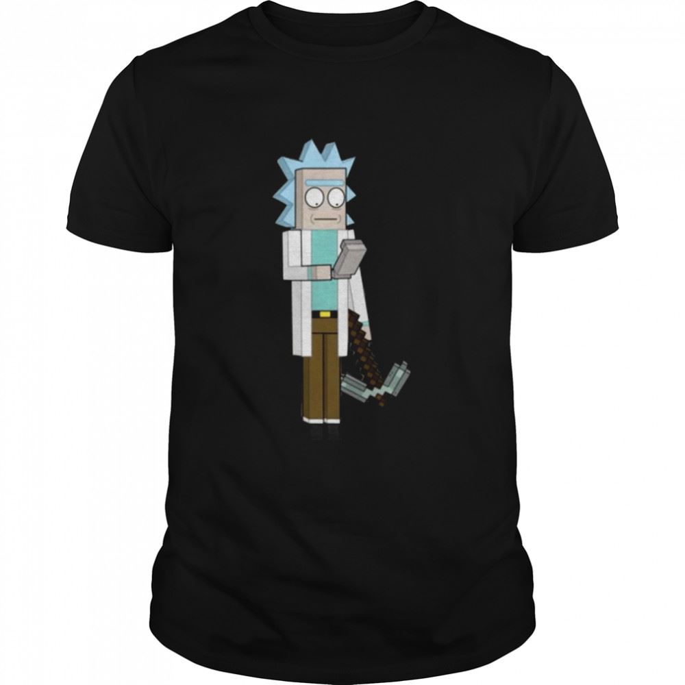 Happy Cartoon Rick Minecraft Rick And Morty Shirt 