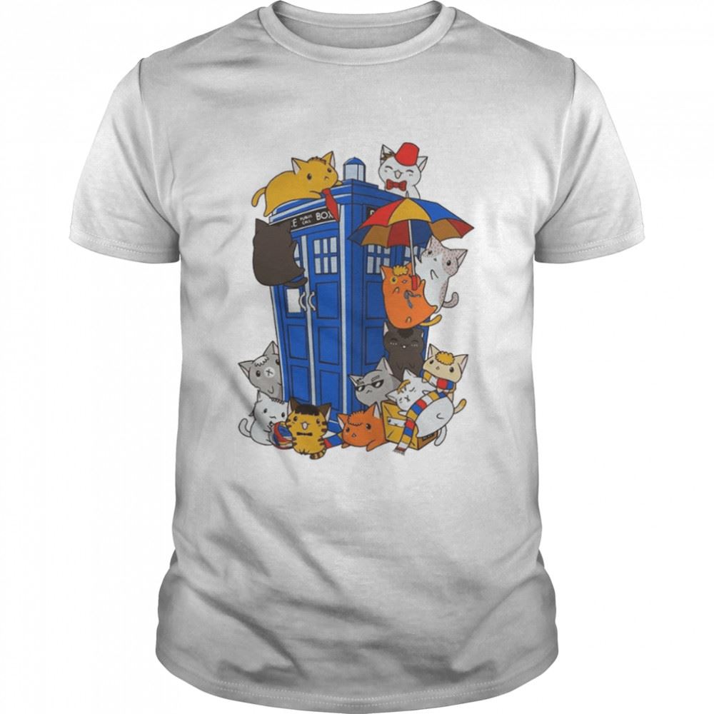 Limited Editon Cats With Police Box Shirt 