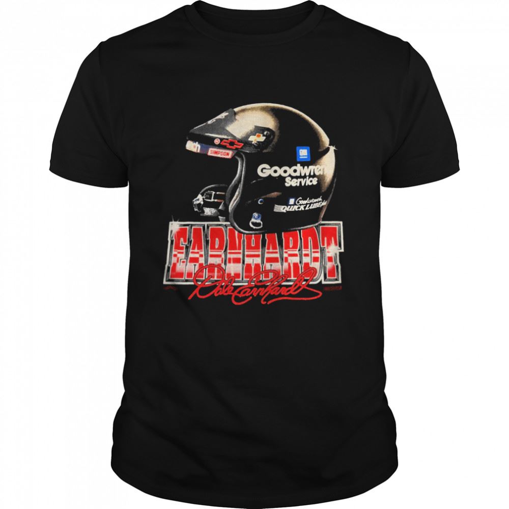 Awesome Dale Earnhardt Black Helmet Retro Shirt 
