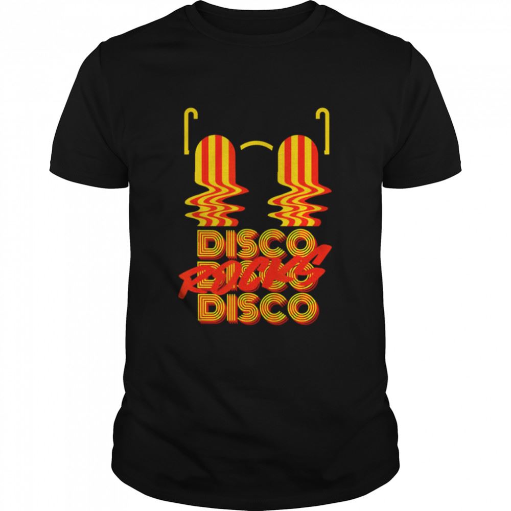 Best Disco Rocks Retro Groovy Psychedelic 70s Dance Shirt 