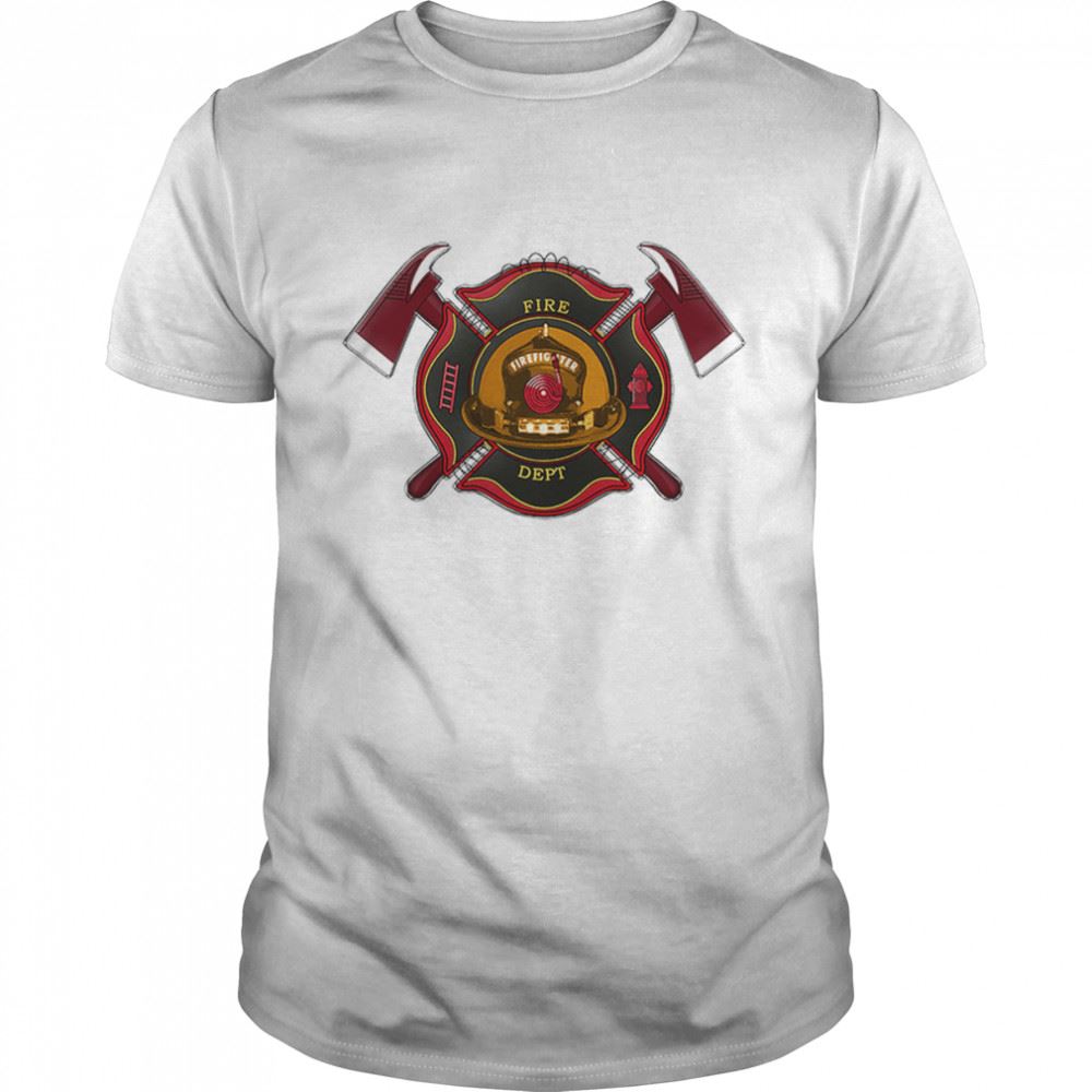 Attractive Fire Dept Logo For Firefighters Shirt 