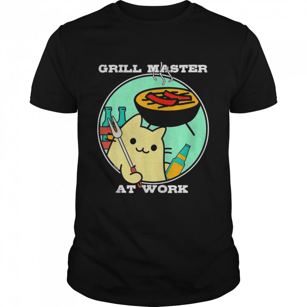 Limited Editon Grill Bbq Camping Master Chef Working Cat T-shirt 