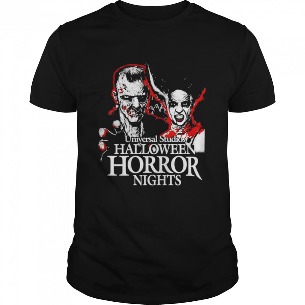 Happy Halloween Horror Nights Frankenstein And Bride Of Frankenstein Shirt 
