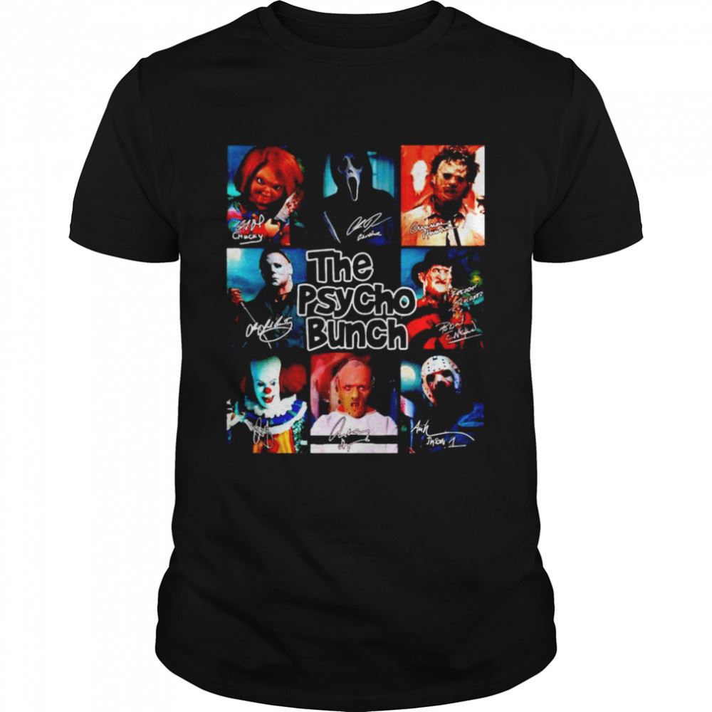 Special Horror Halloween The Psycho Bunch Signatures Shirt 