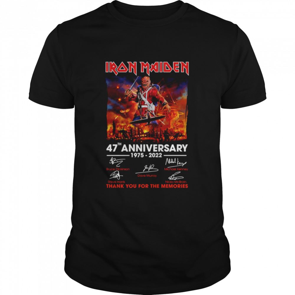 Special Iron Maiden Legacy Of The Beast 2022 Tour Happy 47th Anniversary 1975 2022 Of Iron Maiden Shirt 