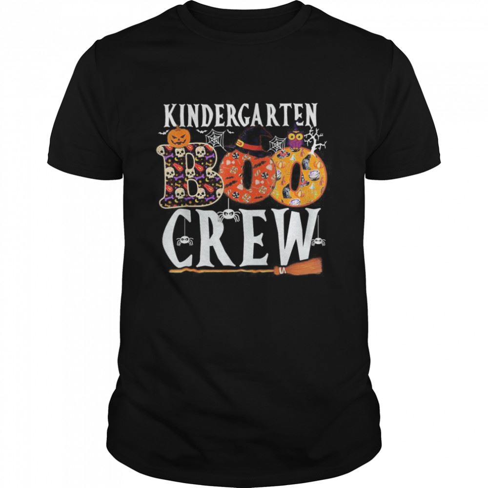 Awesome Kindergarten Boo Crew Teachers Halloween Costume T-shirt 