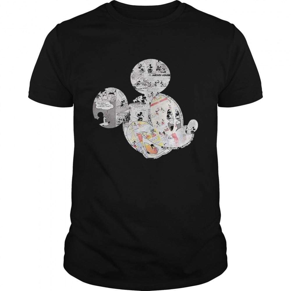 Limited Editon Mickey Mouse Comic Strips Classic Vintage Licensed Adult Tee Graphic Shirt 
