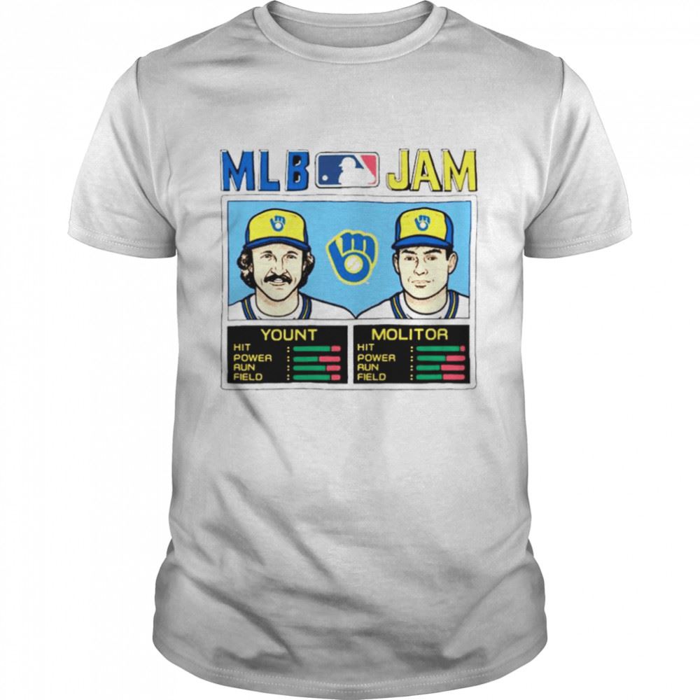 Limited Editon Paul Molitor And Robin Yount Milwaukee Brewers Mlb Jam Shirt 