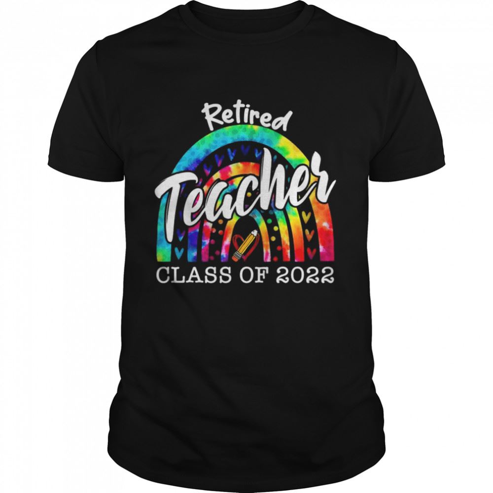 Amazing Retired Teacher Class Of 2022 Retirement Tie Dye Leopard Shirt 