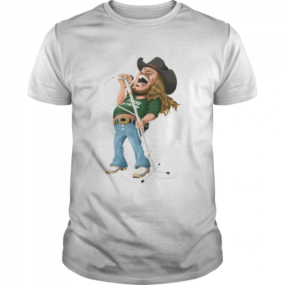 Awesome Ronnie Van Zant Caricature Lynyrd Skynyrd Retro Shirt 