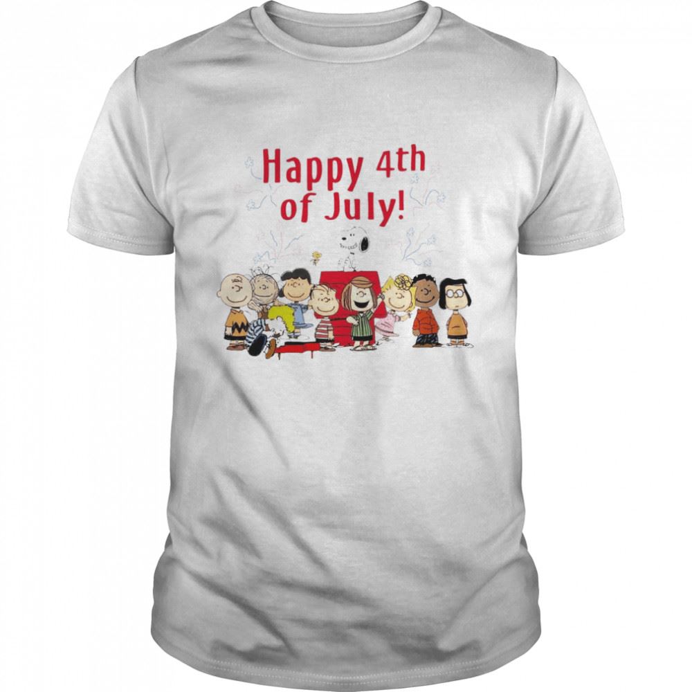Interesting Snoopy And Peanuts Characters Happy 4th Of July Shirt 