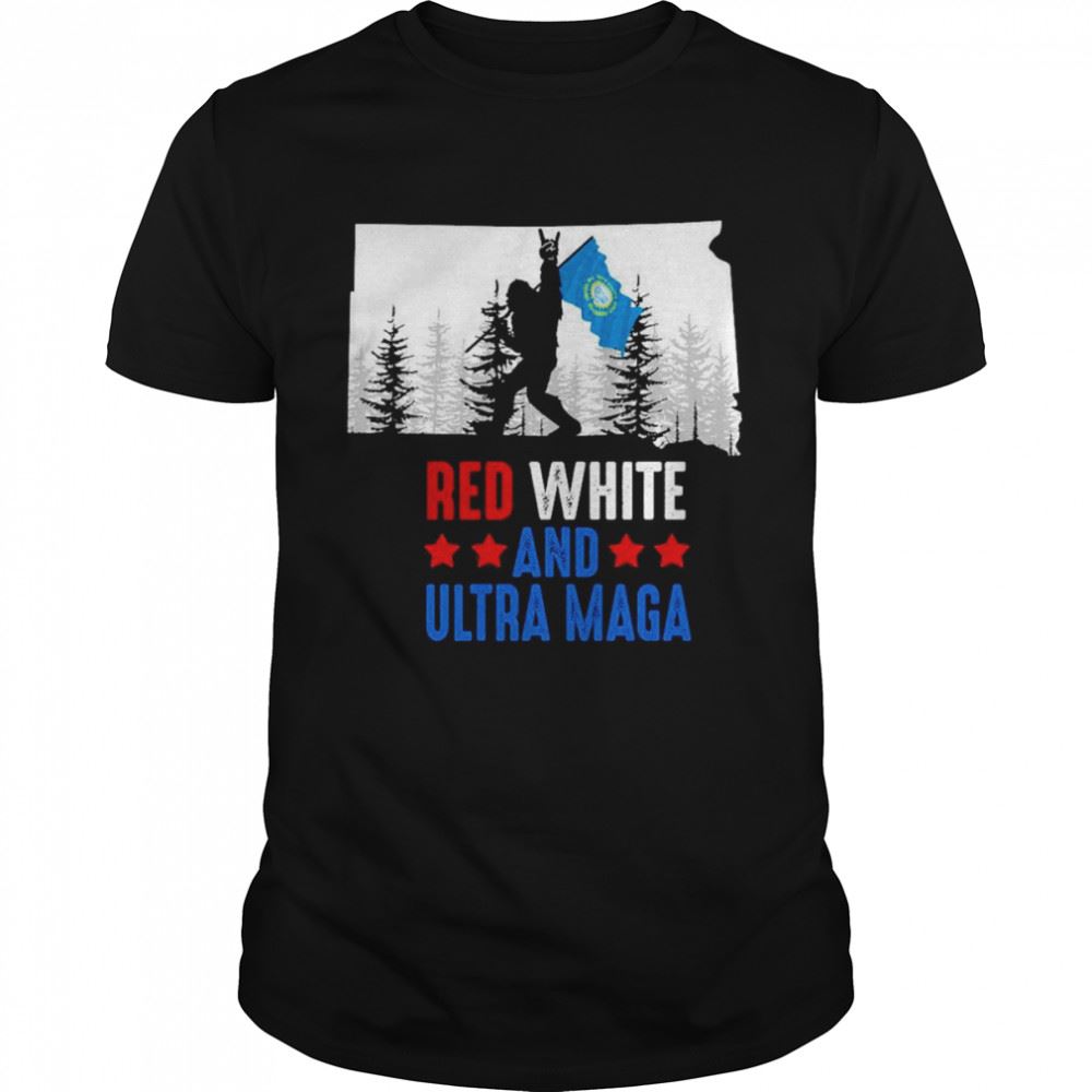Promotions South Dakota America Bigfoot Red White And Ultra Maga Shirt 