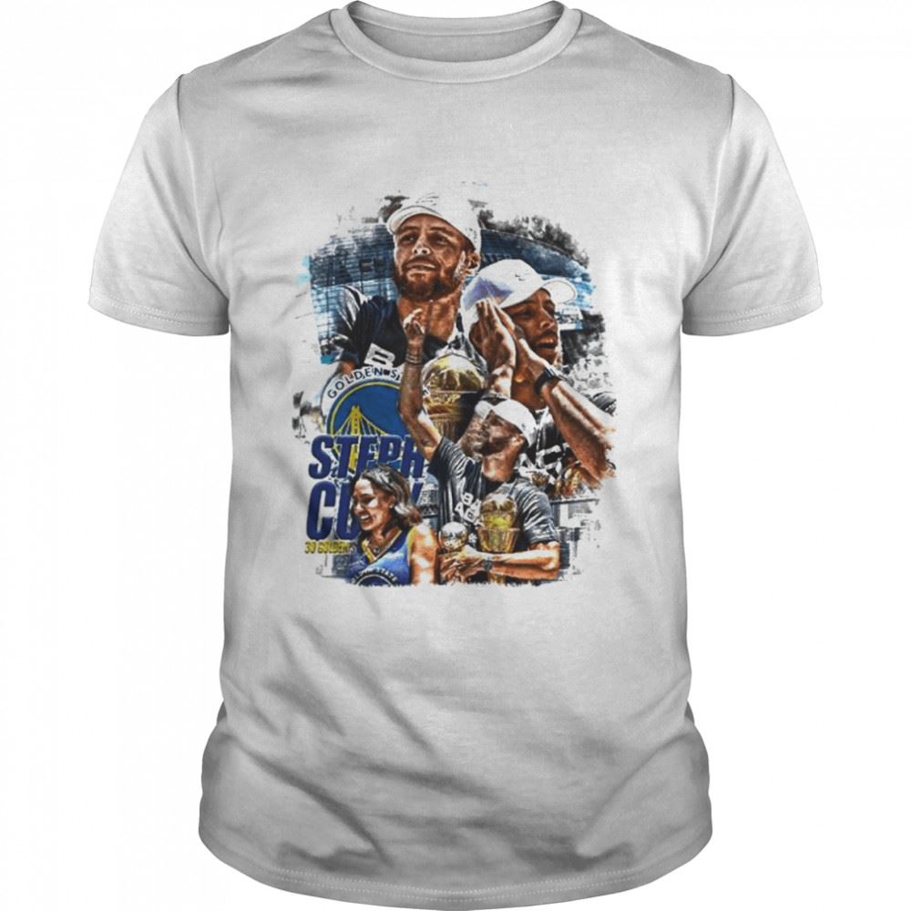 Amazing Steph Curry Night Night Golden State Warriors 30 Golden Shirt 