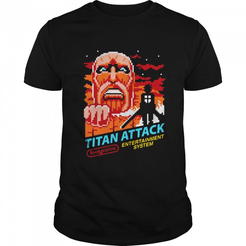 Great Titan Attack Entertainment System Pixel Art Shirt 