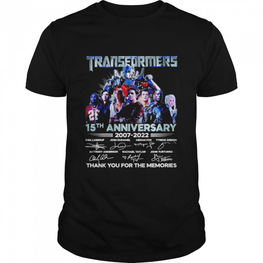 Interesting Transformers 15th Anniversary 2007-2022 Signatures Shirt 