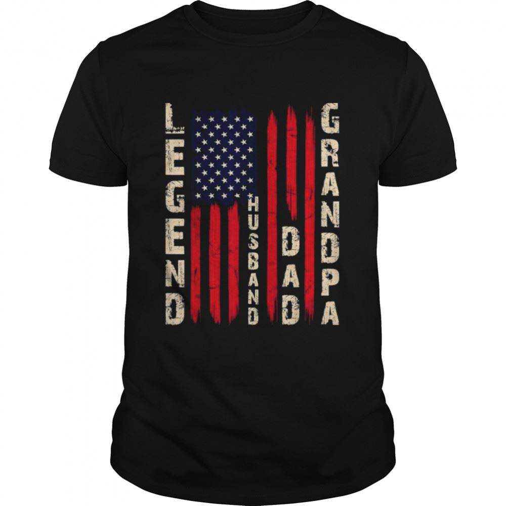 Promotions Usa Flag- Fathers Day Dad The Legend Husband Dad Grandpa Shirt 