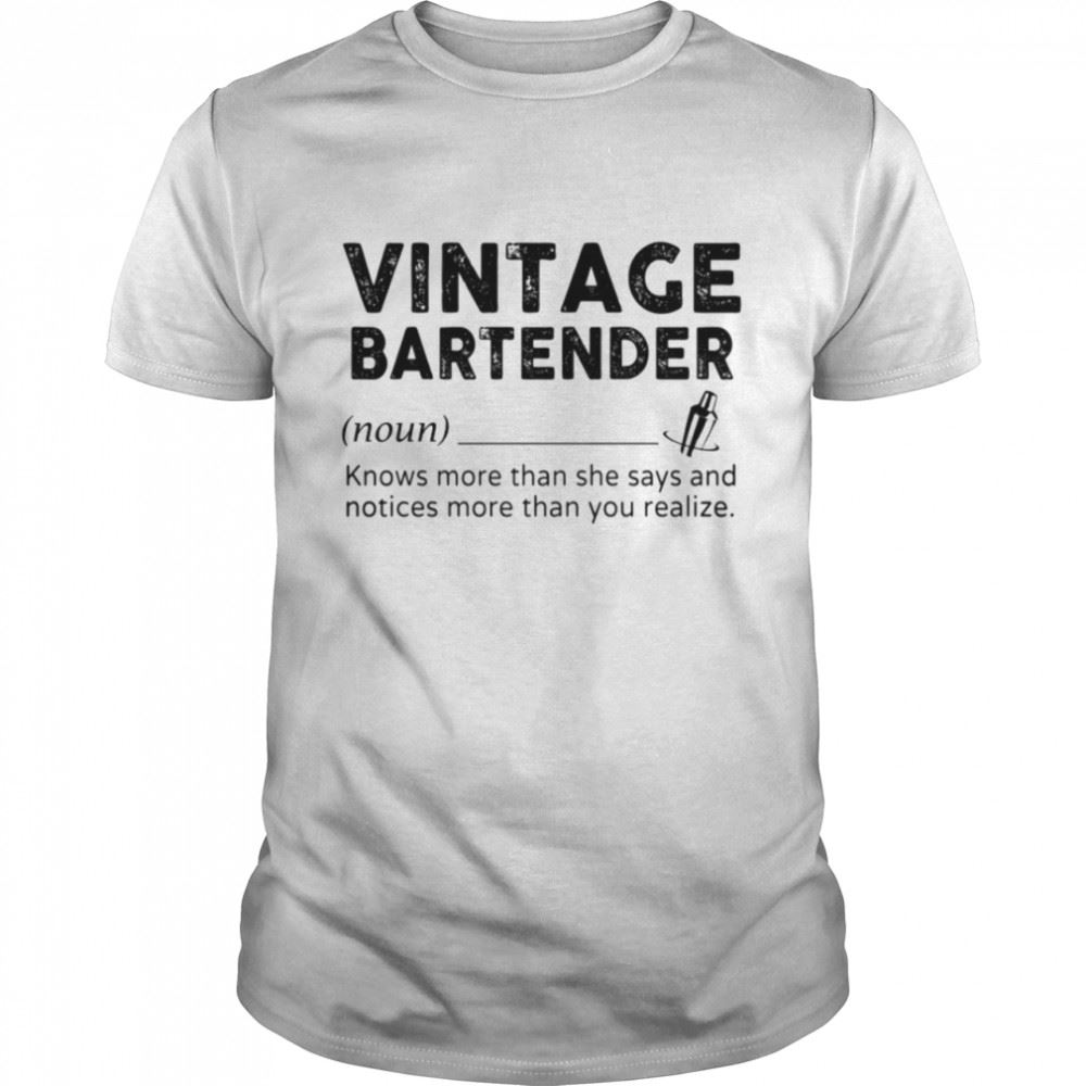 Best Vintage Bartender Shirt 