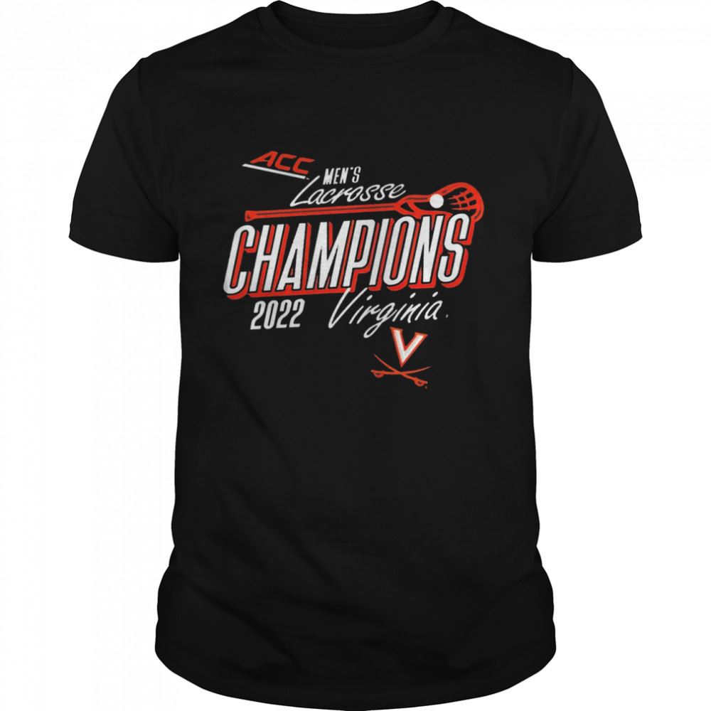 High Quality Virginia Cavaliers Acc Mens Lacrosse Champions 2022 Logo T-shirt 