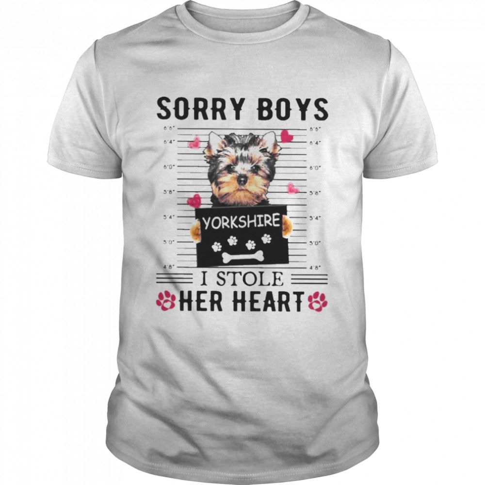 Best Yorkshire Dog Sorry Boys I Stole Her Heart Shirt 