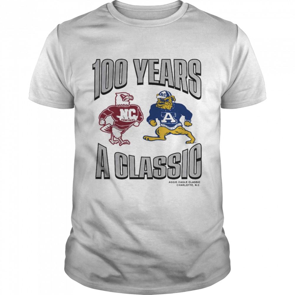 High Quality Nc Central V Nc A T Commemorative 100 Years A Classic Shirt 