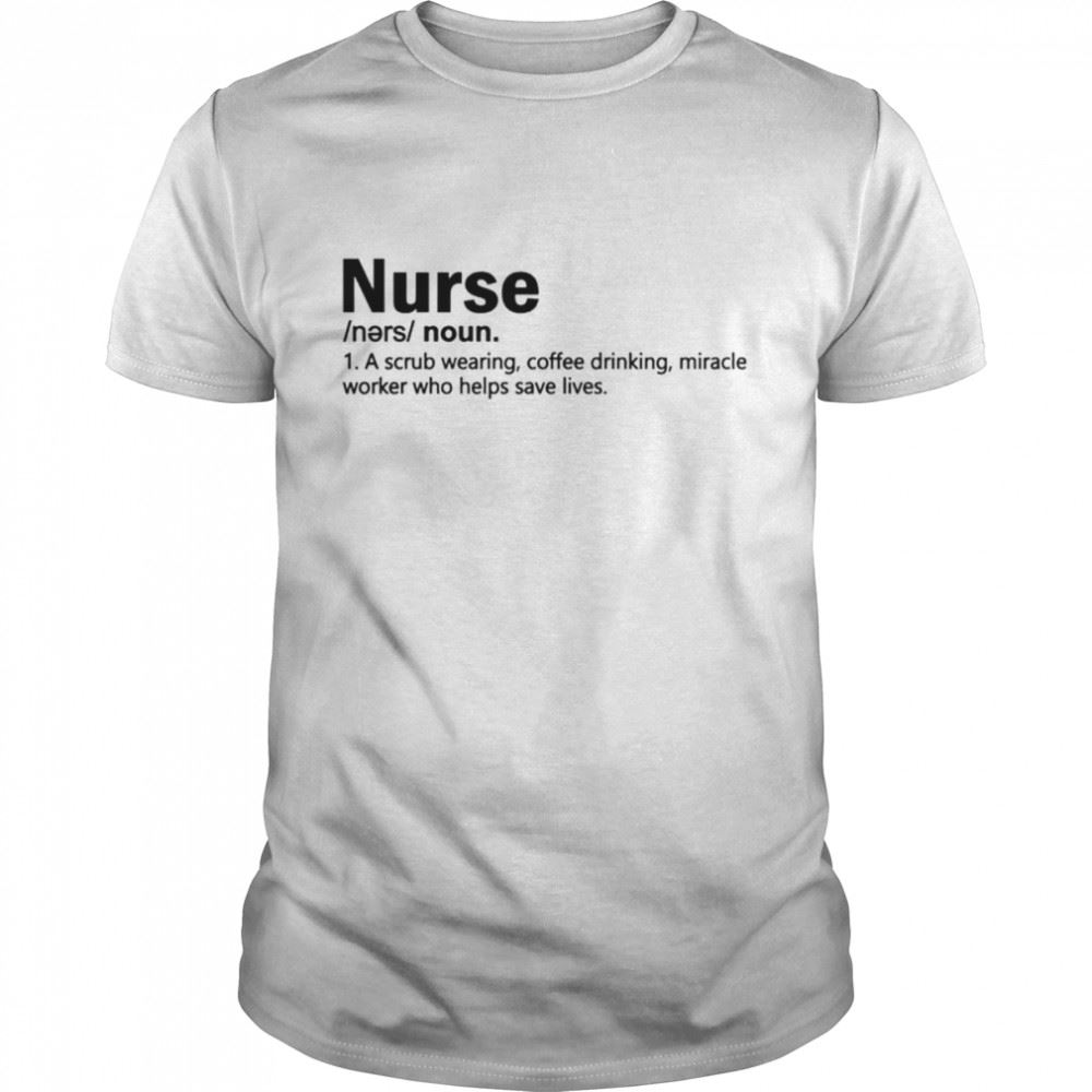 Attractive Nurse A Scrub Wearing Coffee Drinking Shirt 