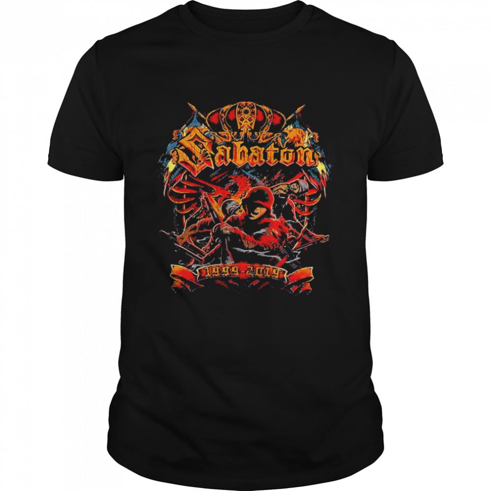 Interesting Red Illustration Rock Sabaton Rock Band Shirt 