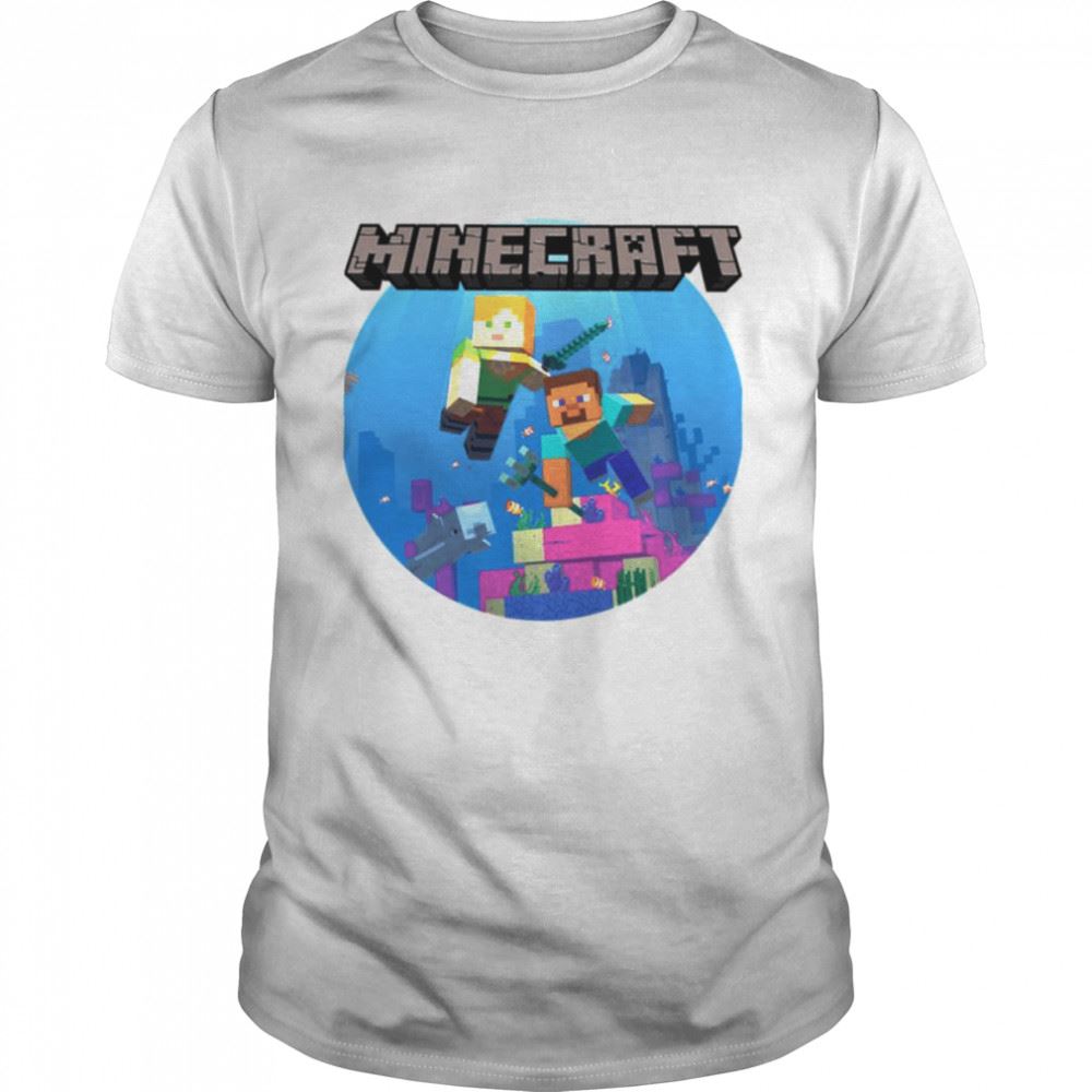 Attractive Retro Design Aquatic Minecraft Fun Game Shirt 