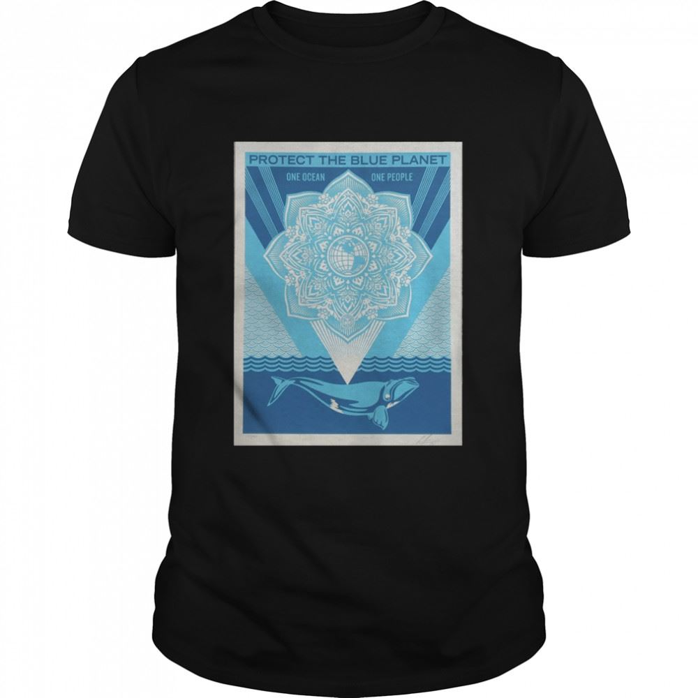 Interesting Shepard Fairey Protect The Blue Planet Poster 2022 Shirt 