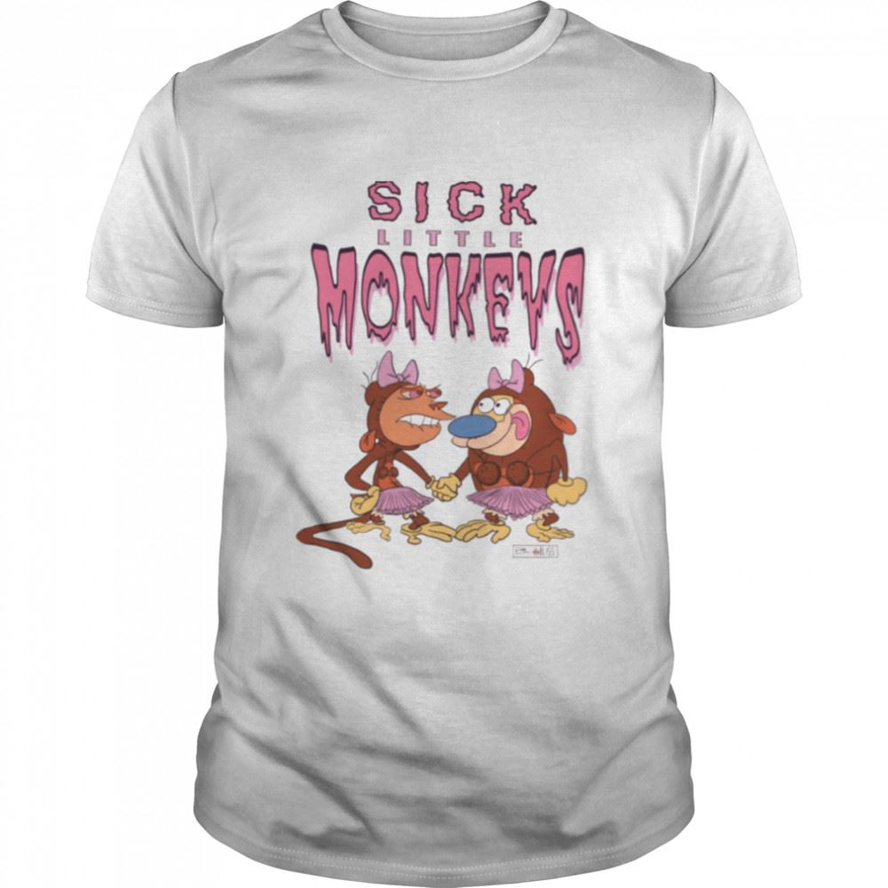 Limited Editon Sick Little Monkeys Ren And Stimpy Shirt 