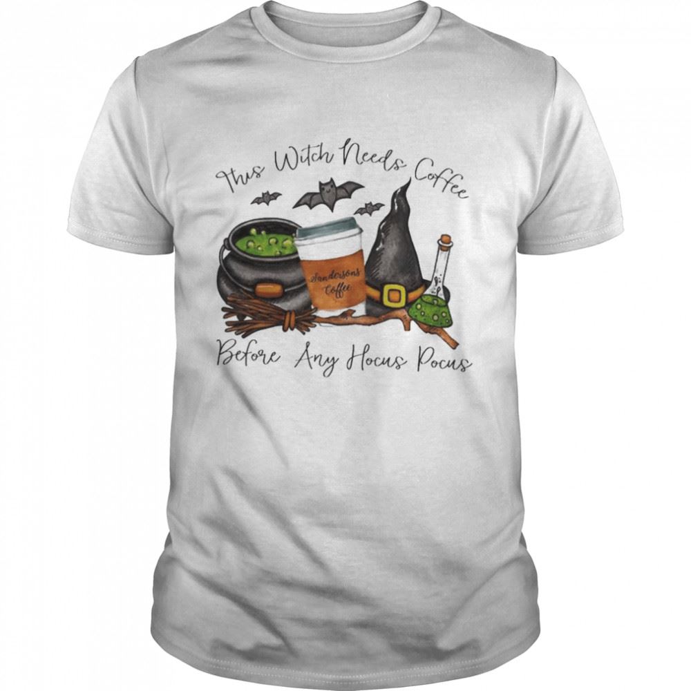 High Quality This Witch Needs Coffee Halloween T-shirt 