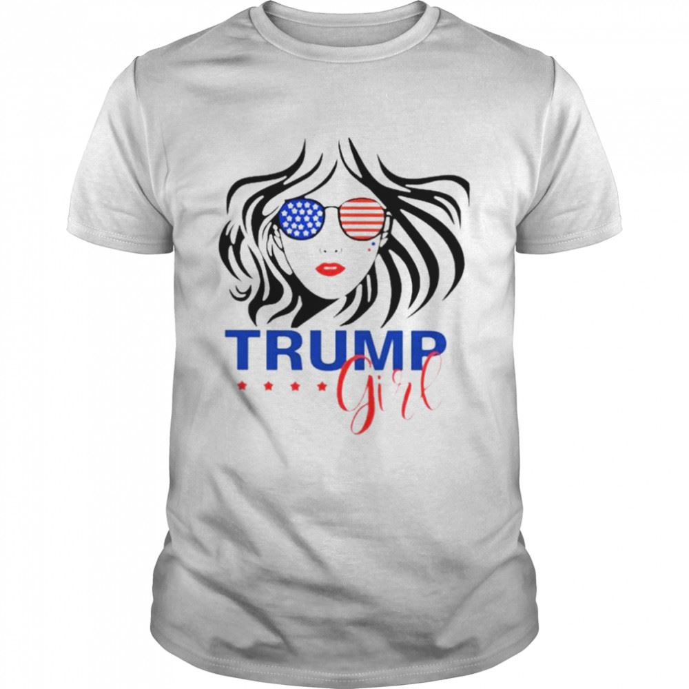 Best Trump Girl Glasses American Flag Shirt 