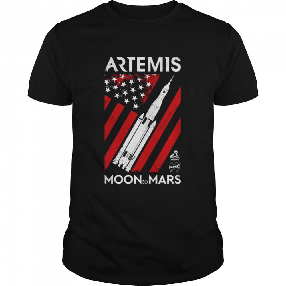 Special Us Flag Artemis Moon To Mars Shirt 