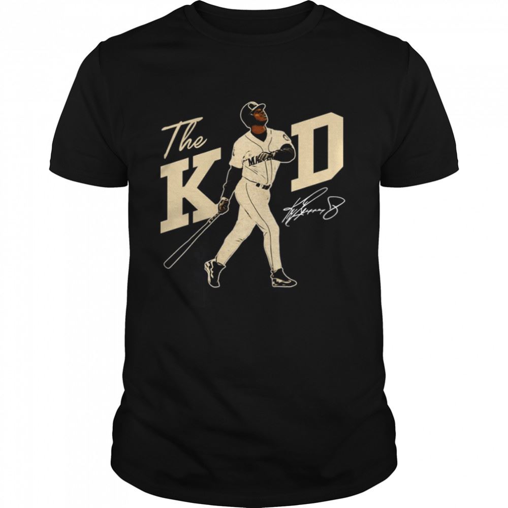High Quality Vintage Signature Ken Griffey Jr The Kid Baseball Shirt 