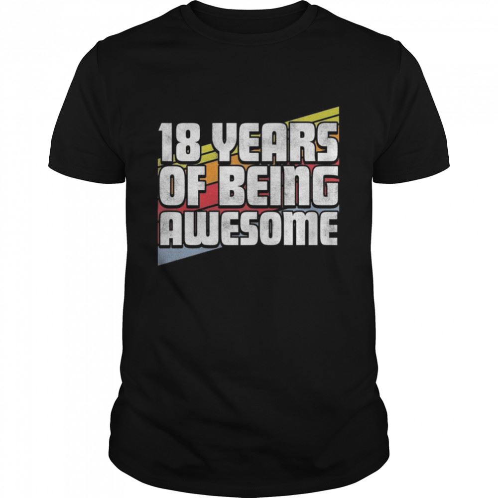 Great 18 Years Of Being Awesome 18th Birthday 2004 Vintage Shirt 