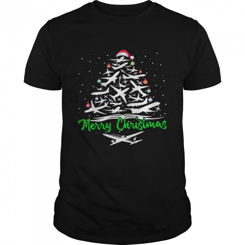 Happy Airplane Lovers Christmas Gift Shirt 