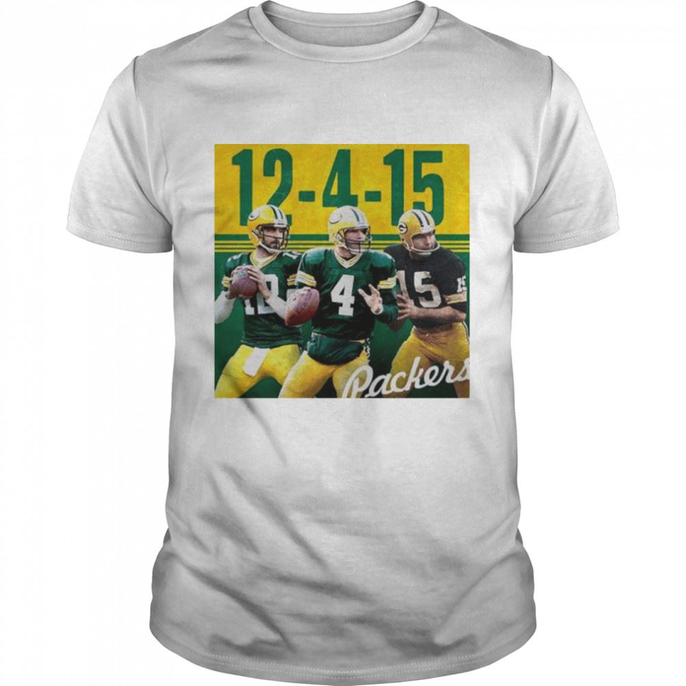 High Quality Bart Starr Aaron Rodgers Brett Favre Green Bay Packer Shirt 