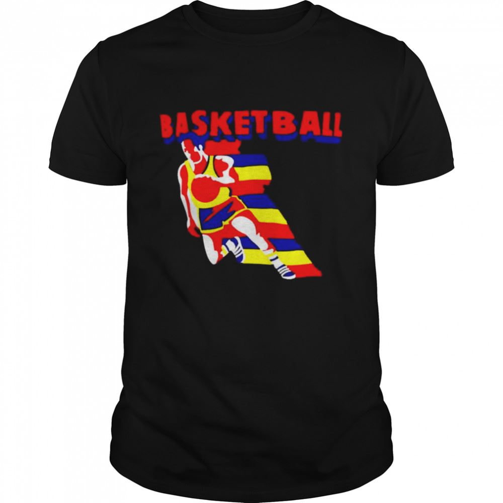 Happy Basketball Man Colorful Art Shirt 