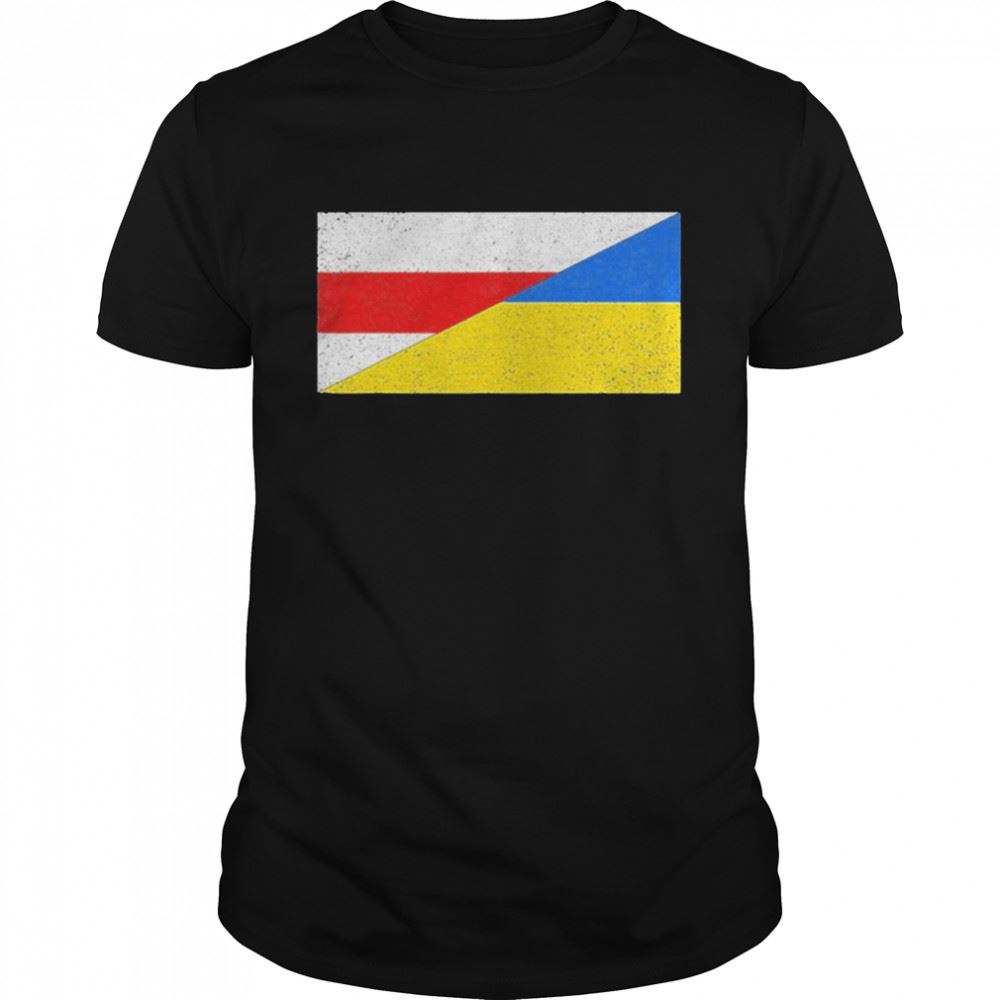Promotions Belarus Ukraine Flag Belarusian Ukrainian Pride Nationality T-shirt 