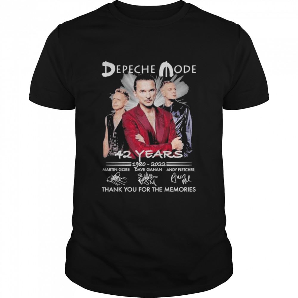 High Quality Depeche Mode 42 Years 1980 2022 Thank You For The Memories Shirt 