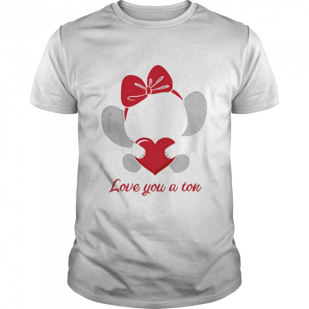 Best Elephant Love You A Wedding Couple Valentine Cute Shirt 