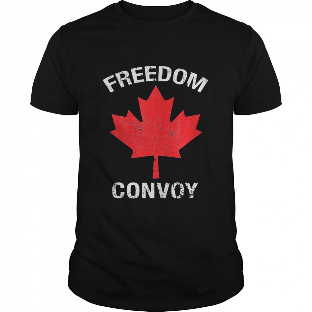 Awesome Freedom Convoy 2022 Canadian Trucker Retro Vintage Shirt 