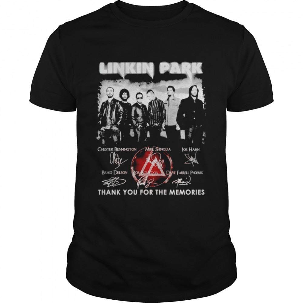 High Quality Linkin Park Characters Signature Thank You For The Memories Shirt 