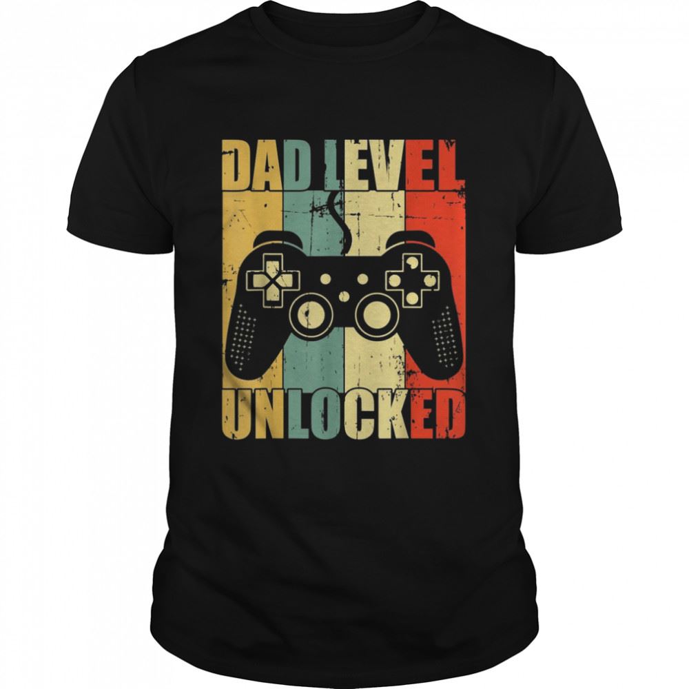 Best Mens Dad Level Unlocked Est 2022 New Daddy Father Shirt 