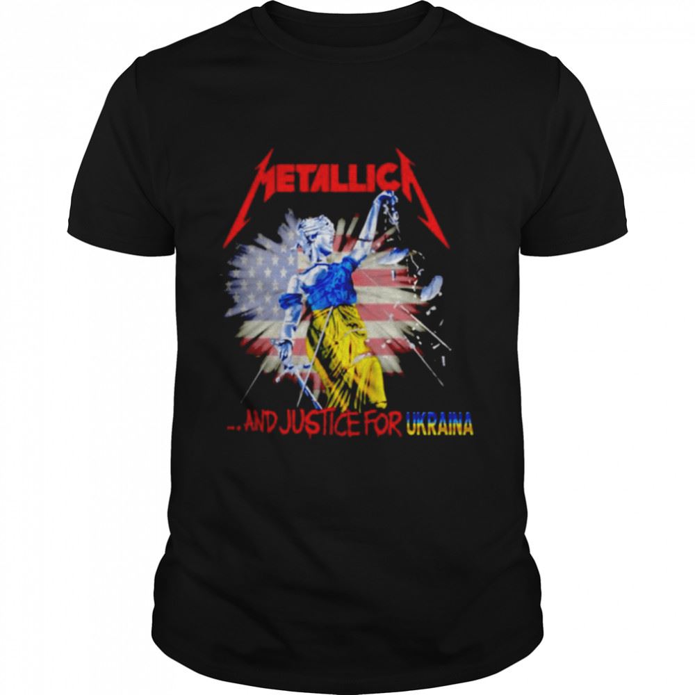 Awesome Metallica And Justice For Ukraina Shirt 
